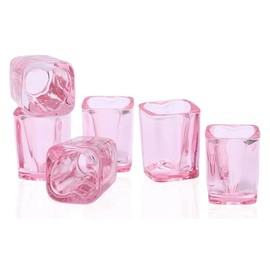 Srgeilzati Heart Shaped Shot Glasses Cute Bar Cart Accessories | Bar Cart Decor 2oz (6, Pink)