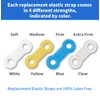 50PCS Replacement Elastic Straps for Meyson EMA Application (Blue, 17mm)