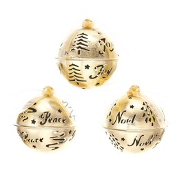 Kurt Adler 50Mm Metal Bell Hanging Ornament 3/Asstd