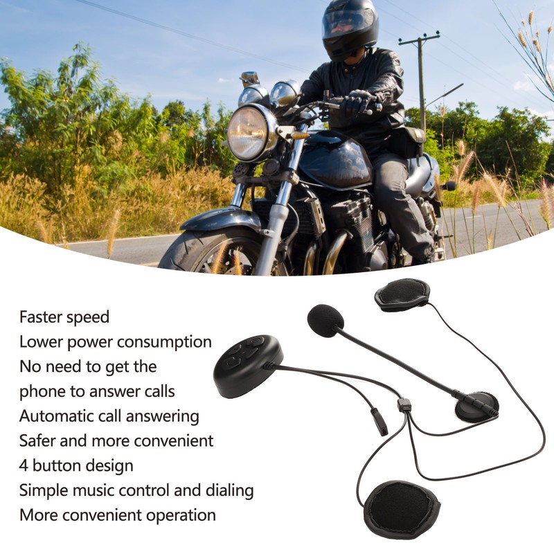Helmet Bluetooth Headset Clear Calling Motorcycle Helmet Headphones with Microphone