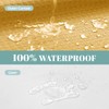 eachope Gold No Hook Waffle Weave Shower Curtain with snap-in