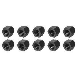 METALLIXITY 10pcs Acorn Cap Nuts (M6x1mm) Nylon Acorn Dome Cap Head Hex Nuts - For Industrial Machinery Equipment Black