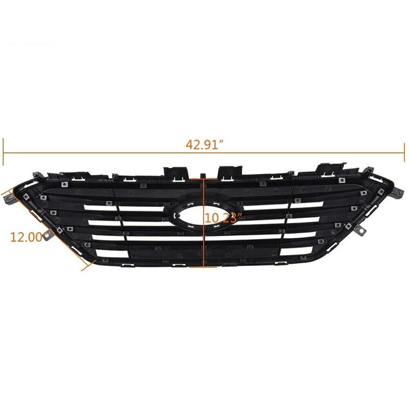 munirater Front Bumper Chrome Grill Factory Style Grille Replacement for