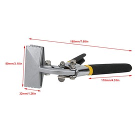 Fafeicy Sheet Metal Bending Pliers, Manual Sheet Metal Clamp, Non-Slip Grip Seam Pliers, 80 mm (Curved)