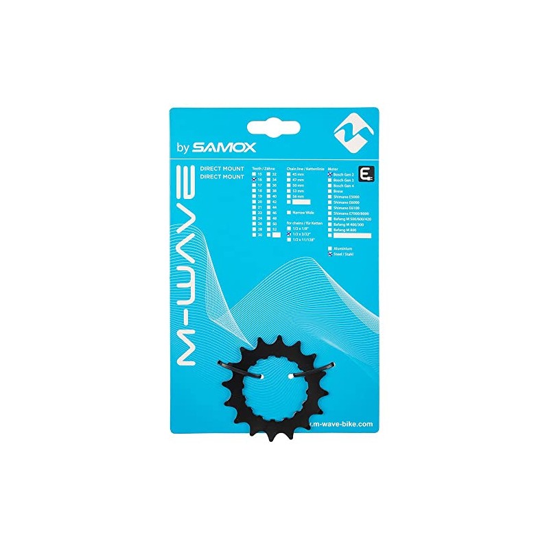 Samox Unisex Adult PD-DM-Gen2 E-Bike Chainring for Bosch GEN 2,