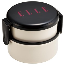 Skater ELLE ONWR1AG-A Antibacterial 2-Tier Lunch Box with Fork, Rice Ball Case, 16.9 fl oz (500 ml), Made in Japan, Microwave Safe