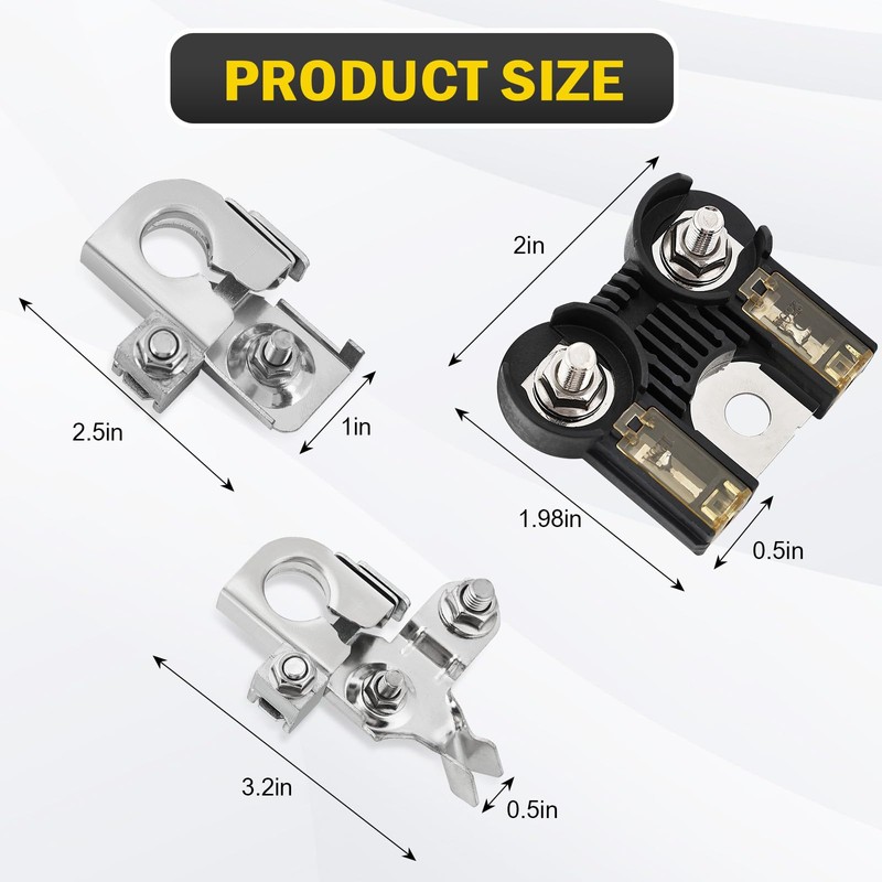 Battery Fuse & Positive/Negative Terminal Clamps AL3Z-14526-AA BFT BT4Z-14450-AA BT4Z-14450-BA