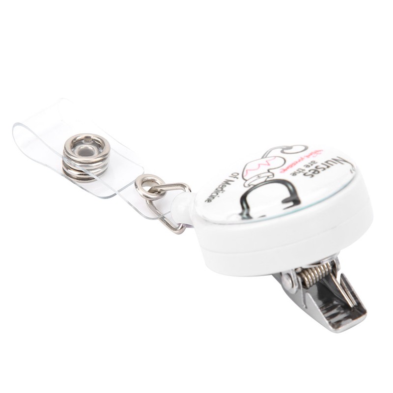 Retractable Badge Reel Clip Portable Nurse ID Name Card Badge
