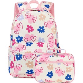 LEDAOU Kids School Backpack with Lunch Box for Boys Girls Kindergarten BookBag School Bag Preschool Toddler Backpack