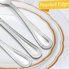 HaWare Silverware Set, 60-Piece Pearled Edge Stainless Steel Flatware for