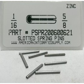 AMERICANINTEGRATEDSUPPLY.COM 1/16X5/8 SLOTTED SPRING PIN STEEL ZINC PLATED (60)
