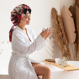 DONNA REVERSIBLE SATIN BRAID BOW TIE BONNET - VICTORIAN