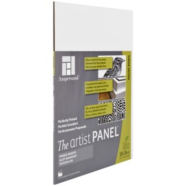 Ampersand Panel Primed Smooth para Pintar con Óleo, Acrílico y Dibujo con Grosor de 3 mm, 18 x 24 cm