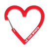 COX SPORTIF LG4FBZ11L BK00 Ball Holder, 3 Pieces, Heart Carabiner