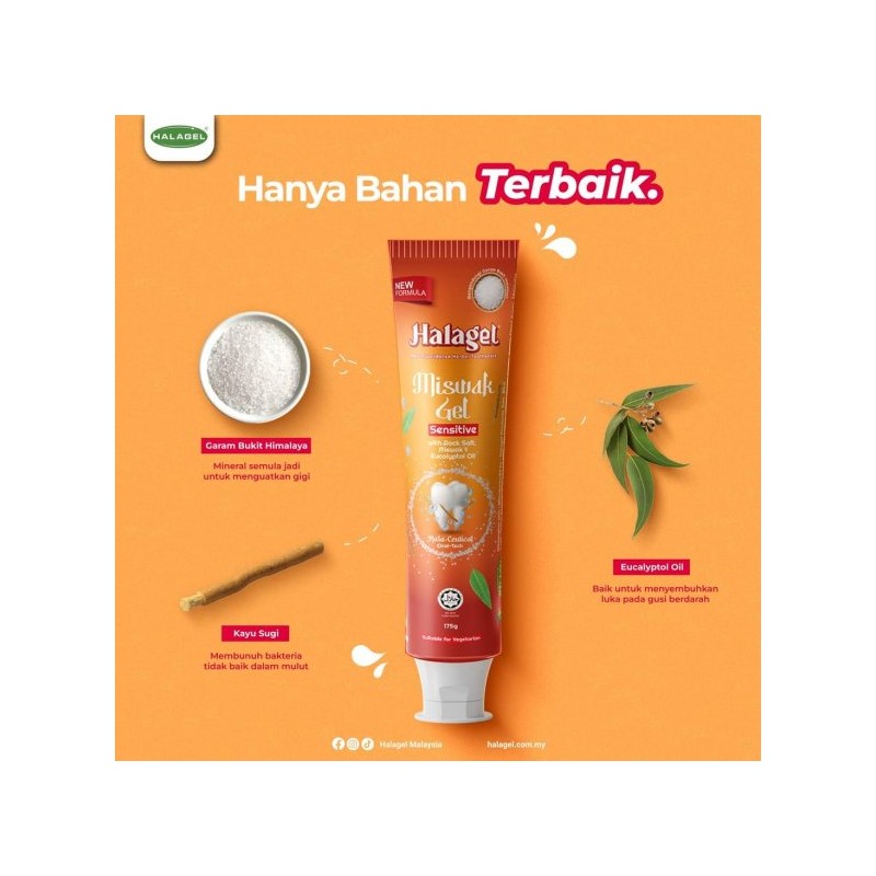 HALAGEL Ubat Gigi Herbal Blast / Herbal Green / Miswakgel