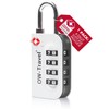OW-Travel Luggage Locks TSA Approved (1 Pack Silver) 4 Digit