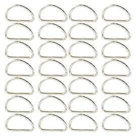 Ruidee 100 Pcs D Ring Metal Semi-Circular D Ring for DIY Accessories Bags, Ring Belts（D/15MM）