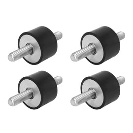 Fairedear Rubber Mounts M8 x 23 Anti-Vibration Silent Block, Fairedear Insulator Vibration Insulation Mounts Shock Absorber Rubber Holder Car Boat Coils 30 x 20 cm, Black Pack of 4