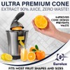 Eurolux Premium Electric Orange Juicer | Stainless Steel Citrus Squeezer