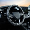 Topography Steering Wheel Cover Auto Leather Steering Wheel Protector, Anti-Slip,