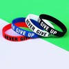 Never Give Up, You are Awesome, Rubber Bracelet Inspirational Motivational