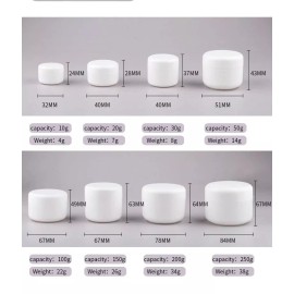 Unbranded 10pc 20g WHITE Empty Bottles Face Cream Lotion Cosmetic Container Plastic Jar