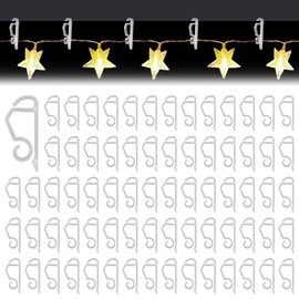 Filltown Pack of 120 Gutter Hooks for Fairy Lights and Outdoor Lights, Gutter Hooks for Christmas, Plastic Gutter Clip for Outdoors, Christmas Decoration, Hanging Outdoor Lights, White