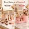 360° Rotating Makeup Organizer for Vanity – Multi-Compartment Cosmetic Storage