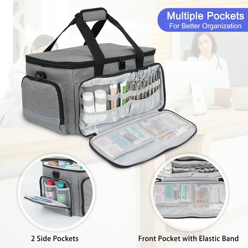 LEFOR·Z Medical Bag Home Health Nurse Bag Empty First Aid