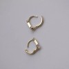 Unbranded Sterling Silver Simulated Diamond Drop Bar Miniature Gold Earrings