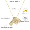 LEXODY Gold Initial Letter Necklace for Women, Dainty 14K Gold