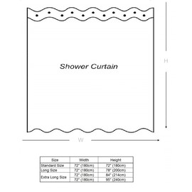 goodbath Extra Long Shower Curtain 214, Green Forest Woodland Waterproof Bathroom Curtains Wet Room, 180 x 214cm Drop, Green Brown