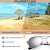 AZorb Polarized Aviator Sunglasses for Men Women Metal Frame Retro