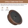 uxcell 2Pcs Cable Hole Cover, 2-3/8 Inch (60mm) ABS Desk