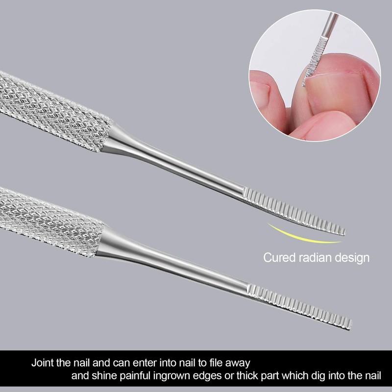 2PCS Ingrown Toenail File and Lifter with Storage Case,YINYIN100% Stainless