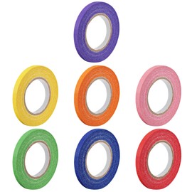 uxcell 7Pcs 5mm 0.2 inch Wide 20m 21 Yards Masking Tape Painters Tape Rolls 7 Colors