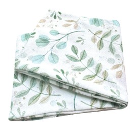 Wollhuhn Eco Boys / Girls Cool Elastic Headband/Hair Band Comfortable Jersey Cotton Many Designs Children (Watercolour Leaves White/Green)