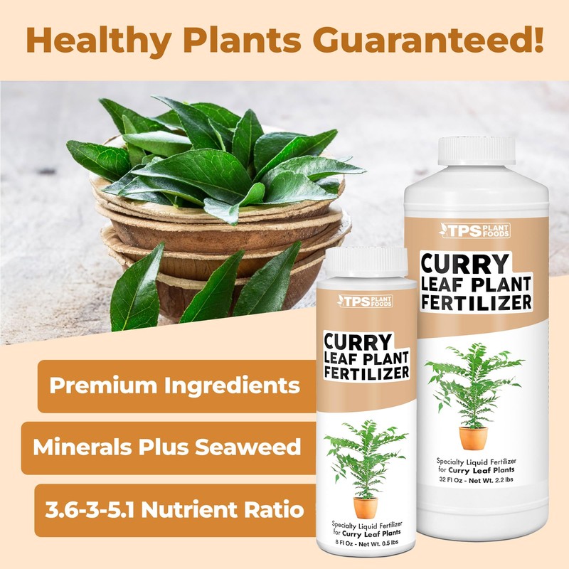 Curry Leaf Fertilizer, Complete Liquid Curry Leaf Plant Food, 8