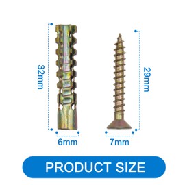 BESTYCHAO Steel Wall Anchor with Screws, 25 Sets Tree Shaped Wall Anchors Heavy Duty Zinc-Plated Drywall Anchors for Concrete Wall, Hollow-Wall and Wooden Wall(5mmx30mm)