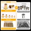 JYNB Metric Rivet Nut Assortment Kit, 200Pcs Carbon Steel SAE