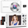 Digital Camera, 4K 64MP Autofocus Compact Camera with Dual Lens(White)