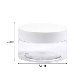12 x Small Tins Mini Tins 100 ml / 80 g Empty Clear Plastic Small Container Robes Cosmetic Wide Mouth Plastic Container Small Container with Lid for Cream Jars DIY Slime Cream Container Jar Container