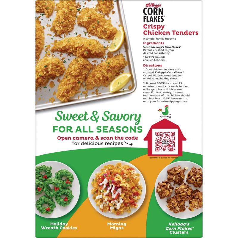 Kellogg's Corn Flakes Breakfast Cereal, Kids Cereal, Family Breakfast, Giant