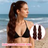 Clip in Ponytail, 2 Pack Dark Brown Ponytail Extensions, Human
