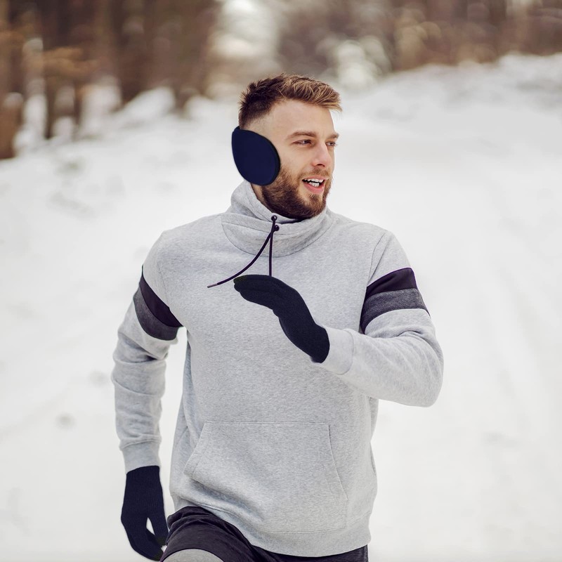 Aneco Juego de gorro de invierno para hombre, 4 piezas,