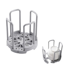 Cyrank Retractable Bowl Rack, Kitchen Storage Bowl Rack Multifunctional Tableware Rack Tableware Storage Rack Reusable Plastic Drain Rack Used for Stacking Bowls and Small Plates(Grey)