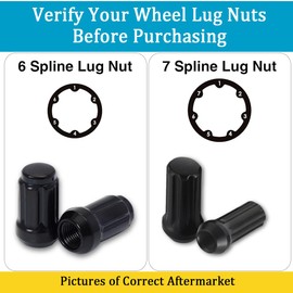 Lecctso 2PCS Small 6 & 7 Spline Lug Nut Socket, Lug Nut Key, Fuel Rim Lug Nut Lock Removal Tool, Wheel Lock Key for Easy Installation and Removal of Aftermarket Spline Drive Wheel Locking Tire Nuts