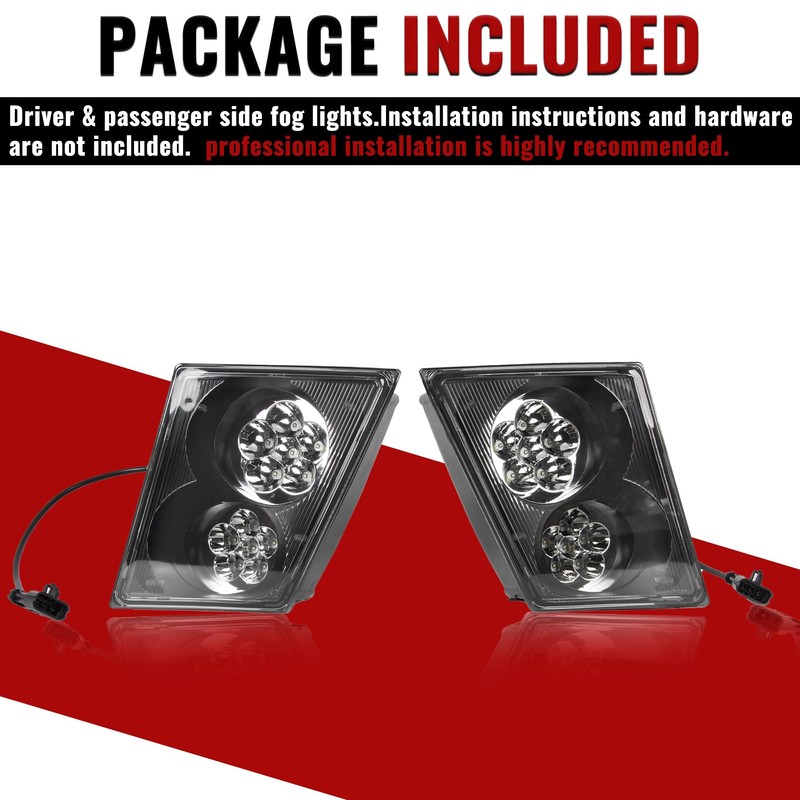 HECASA LED Fog Lights Pair Compatible with 2003-2017 Volvo VNL/VN