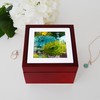 CafePress Mint Lime Green Teal Abstract Memory Keepsake Jewelry Box,