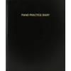 BookFactory Piano Practice Diary - 120 Page, 8.5''x11'', Black Hardbound